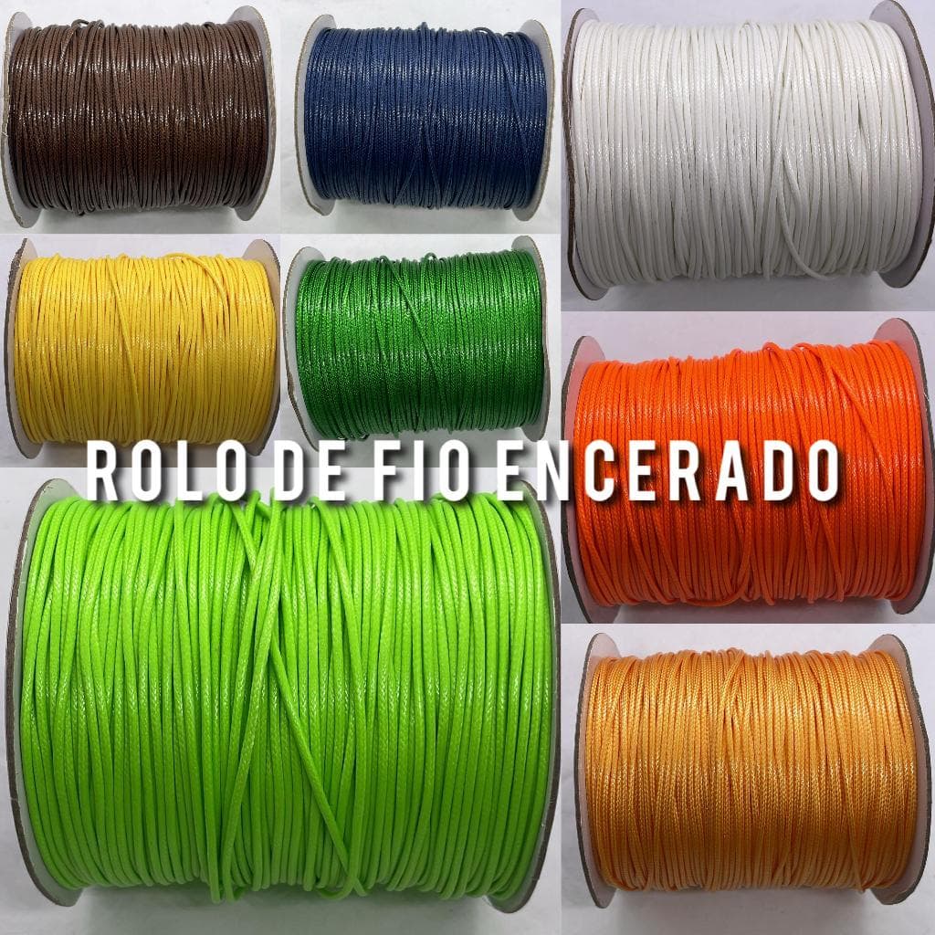 Fio Cordão Encerado 1.5mm- Rolo de 150 Metros  Diversas cores Ideal para confecção de Artesanatos