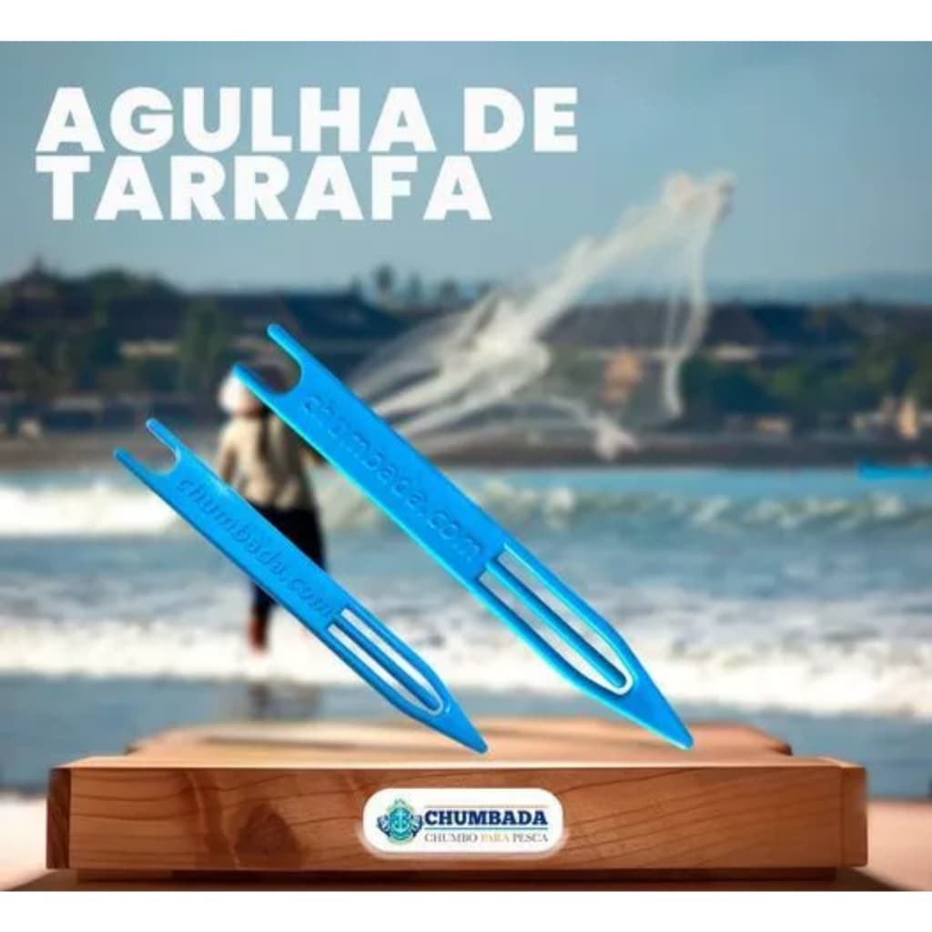 Agulha de Tarrafa e Rede De Pesca 15 cm 20cm  Plástico Confecção Fabricação Chumbada Pescaria Peixes