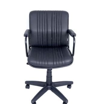 Cadeira Ergonômica Com Estofado De Couro Sintético Terracota