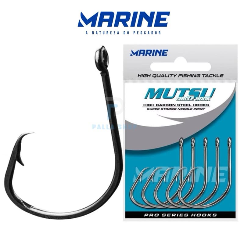 Anzol Pesca Mutsu Circle Hook - Marine Sports - Todos os Tamanhos (Cartela)