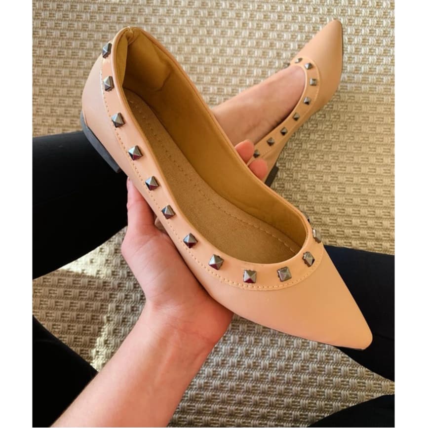 Sapatilha Feminina Preta com detalhe lateral Rafaela Salomão moda Feminina moda confortavel Promoção