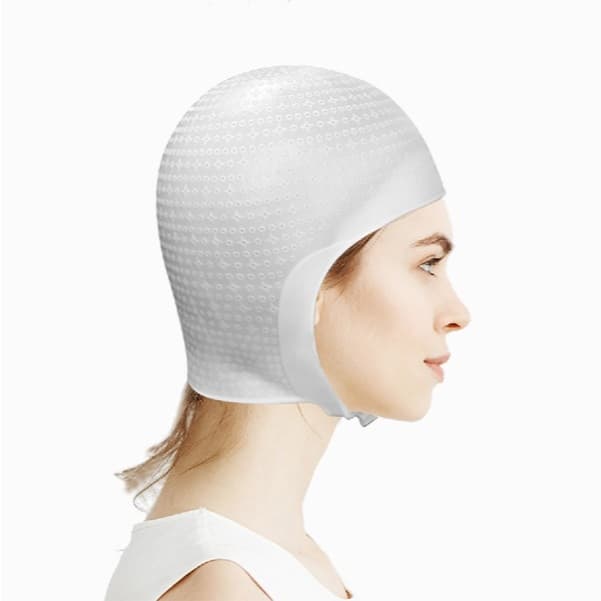 Touca De Silicone Para Mechas, Luzes e Reflexos - Com Alça e Regulagem, 2.100 Pré-Furos