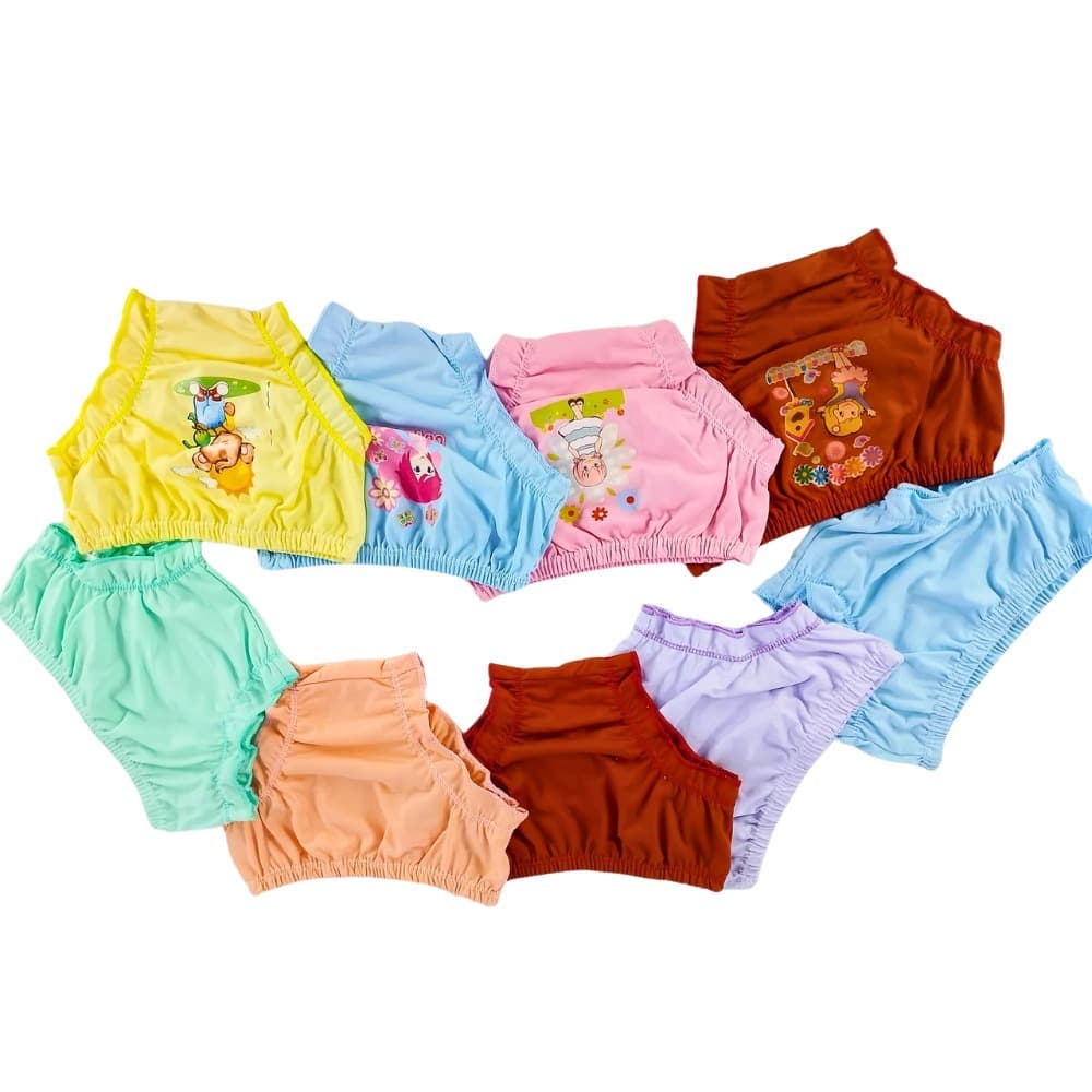 Kit de 10 Calcinha Infantil De Algodão com Estampas