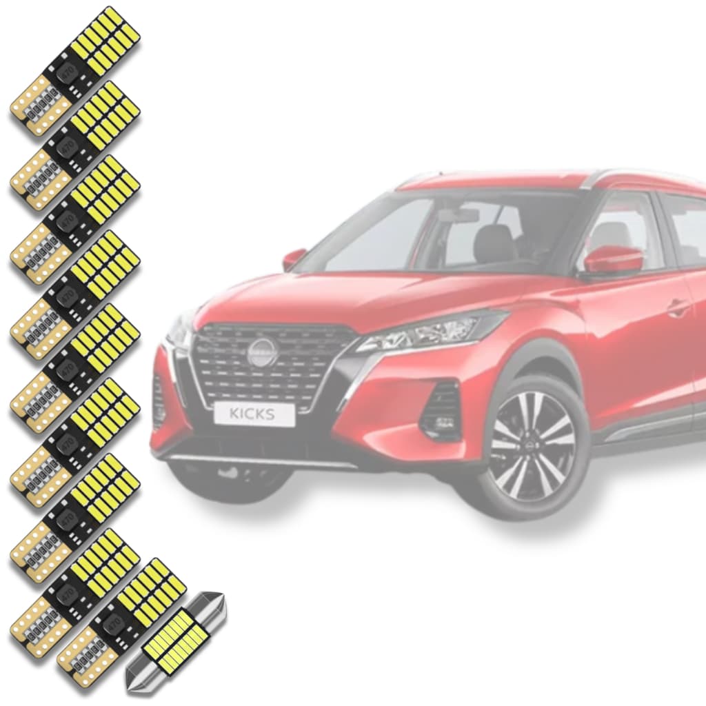 Kit Led Interno/Interna >Lâmpadas Premium< Nissan Kicks 2017 2018 2019 2020 2021 *Envio24h*