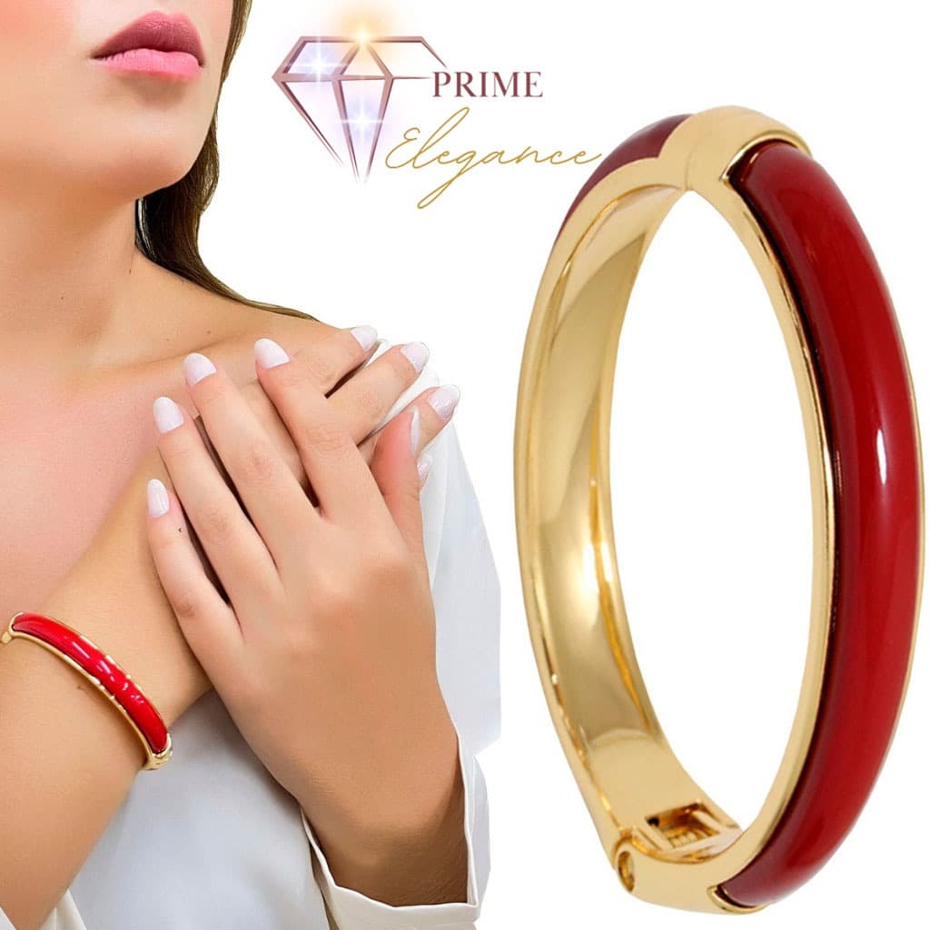 Bracelete Pulseira Banhado a Ouro Detalhe Acrílico Cores Qualidade Premium - Várias Opções