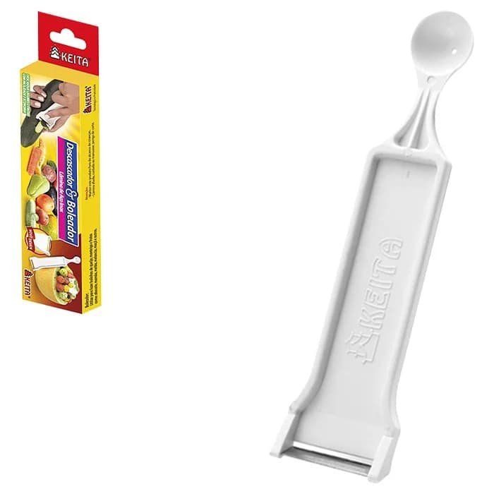 Descascador Boleador Keita 2 em 1 Inox – Ideal para Frutas e Legumes