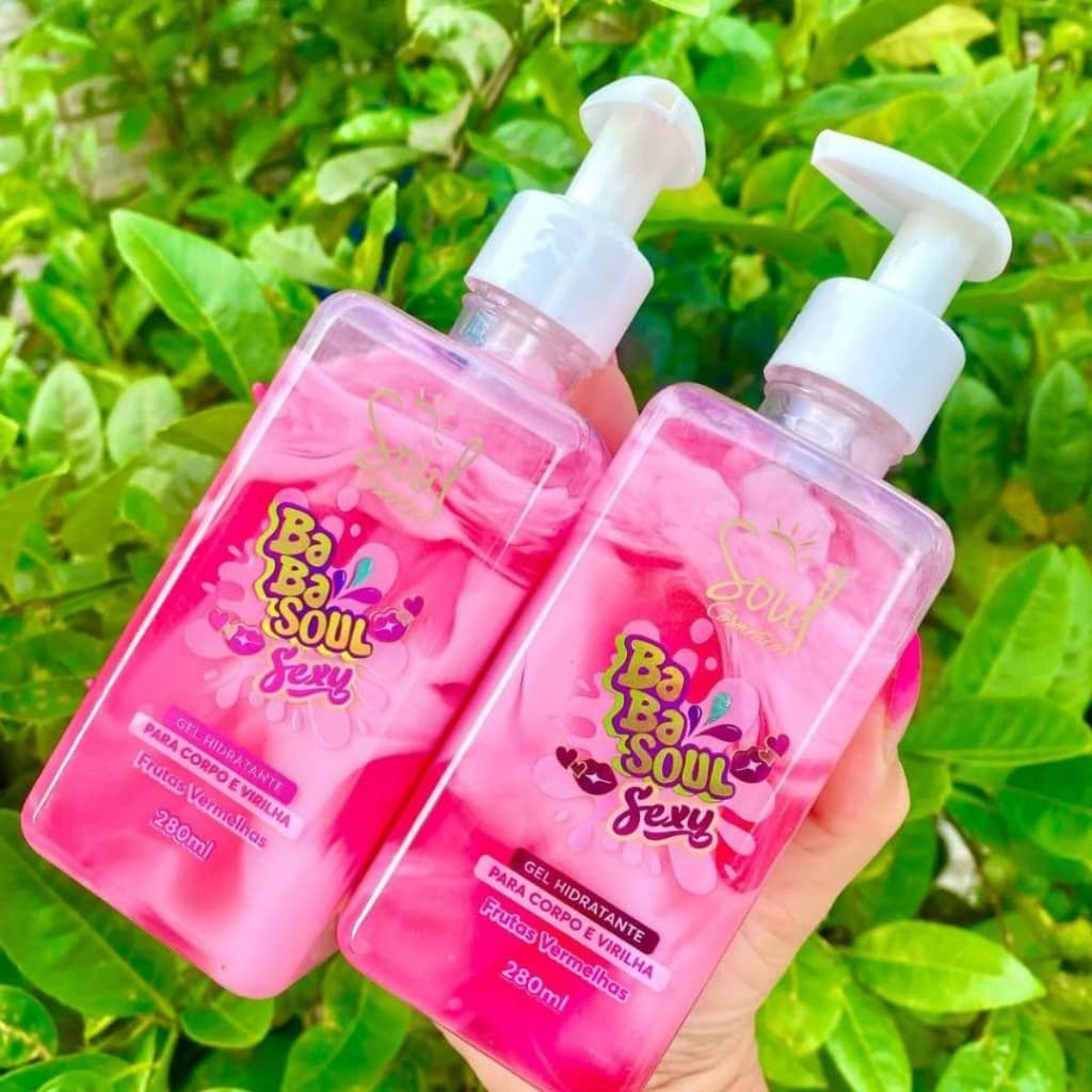 Gel Hidratante de Frutas Vermelhas para o Corpo e Virilha 280ml - Soul Cosméticos