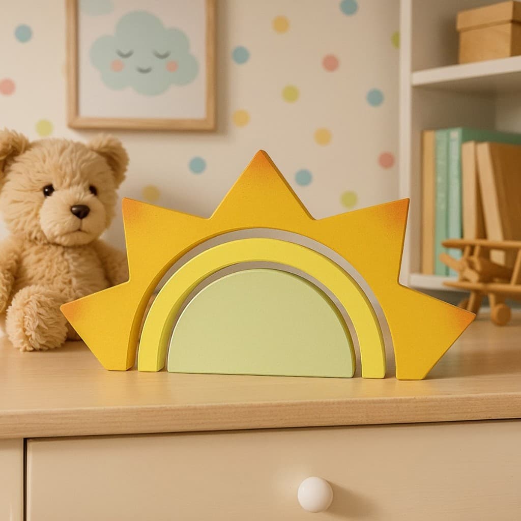 Decoração Prateleira Sol Quarto Bebe Infantil Enfeite Festa Mdf