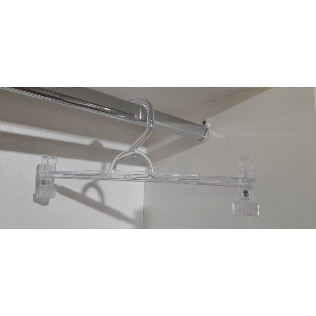 Cabide Com Presilha 10 unidades, Cabide Saia em Acrílico Transparente