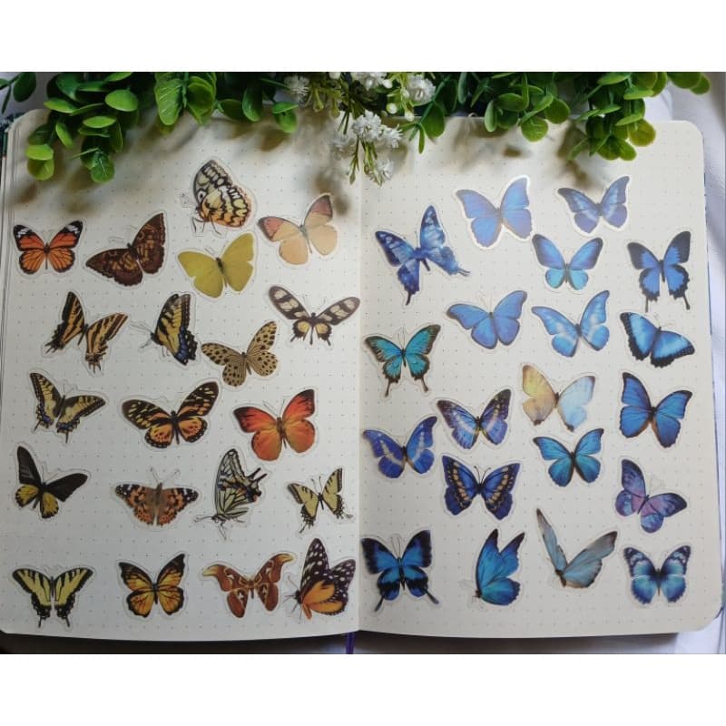 40 adesivos de mini borboletas scrapbook bullet journal