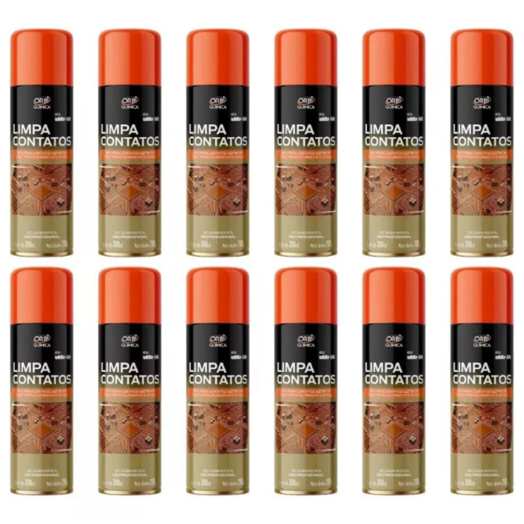 Caixa C/ 12 Orbi Limpa Contatos Eletronicos 300ml/209g