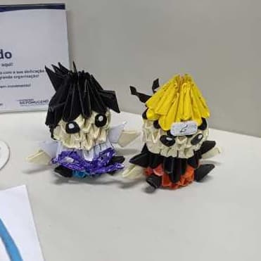Naruto e Sasuke Origami 3D Artesanal | Personagens Anime Geek