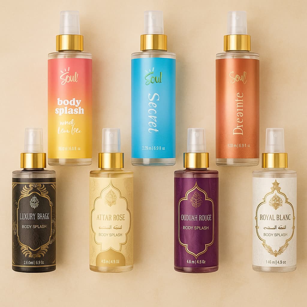 Perfume Body Splash Desodorante Colônia Árabe  Soul Cosméticos 200ml feminino/mulher