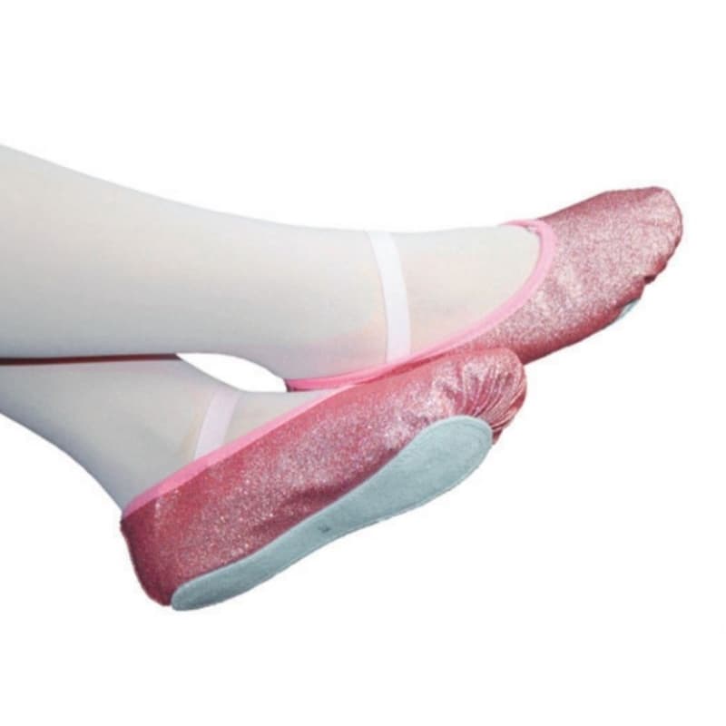 Sapatilha meia ponta de Gliter na cor Rosa Bebê,Rosa Pink infantil  Marca. ARTDANÇA