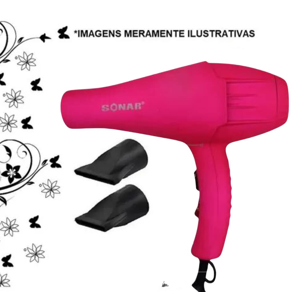 Secador Emborrachado Rosa com potencia de 2600W 127V