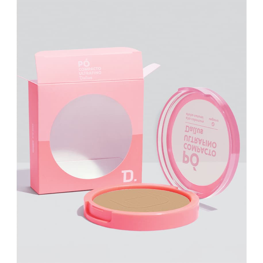 Base De Maquiagem Em Pó Compacto Dailus Pó Compacto Ultrafino Pó Compacto Ultrafino Tom D4 Claro - 10g