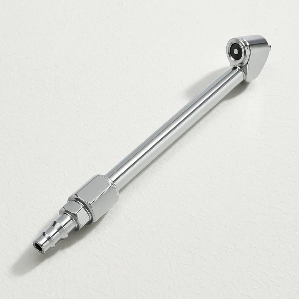 Bico de Encher Pneus Com Bocal Duplo e Retenção Com Adaptador para Engate 1/4