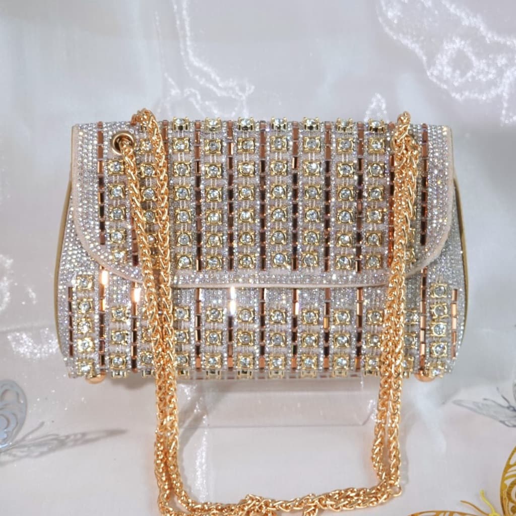 Bolsa de Festa Luxuosa com Strass – Elegância que Brilha 188-20