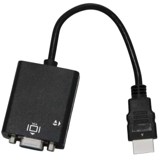 Cabo Adaptador Conversor HDMI Para VGA Com Saída De Áudio P2 3.5mm Som Vídeo Notebook Console Projetor TV