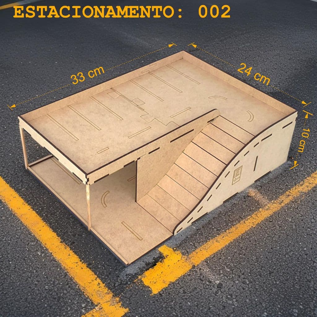 Estacionamento 002 - Peça para pista de carrinho (Quebra cabeça) (Hot Wheels) (TriniToy)