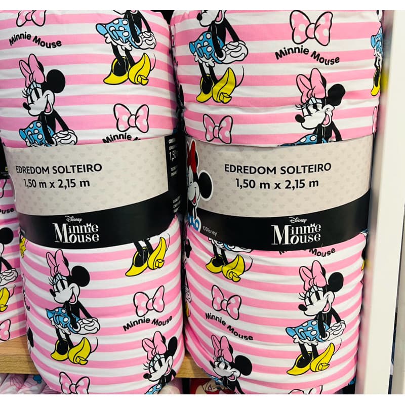 Edredom Solteiro fleece de microfibra Minnie | Disney