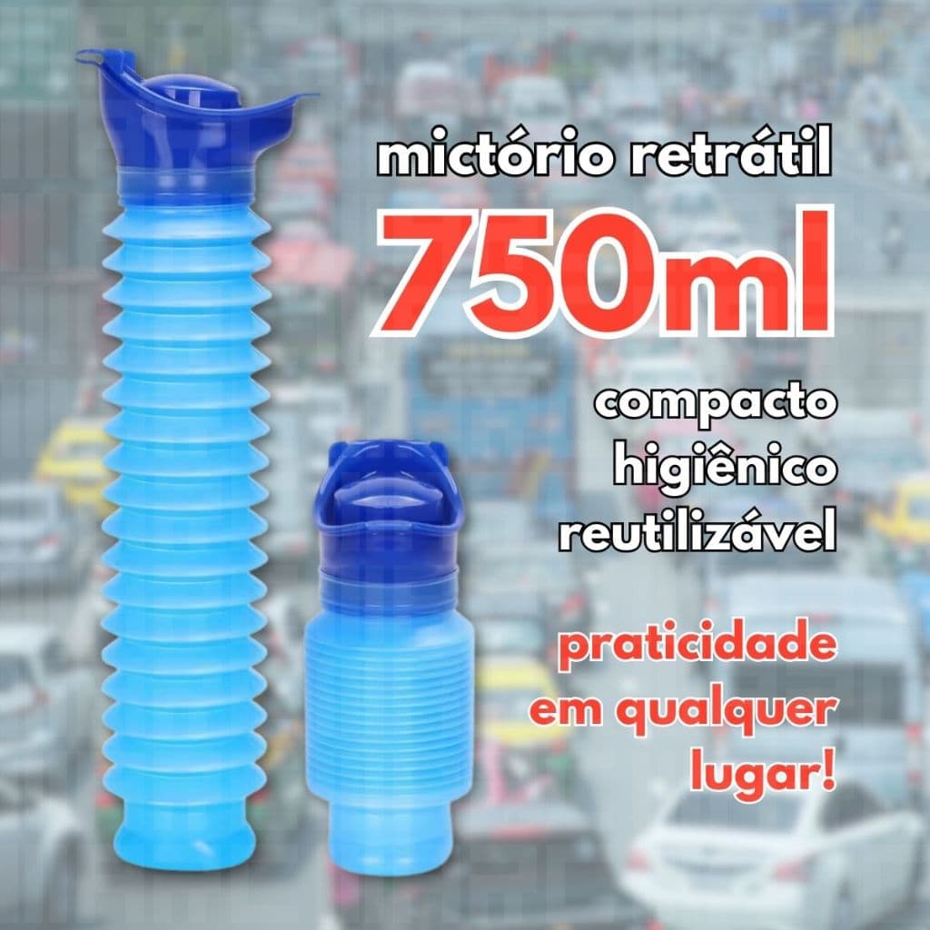 Mictorio Portátil Retrátil Homem Mulher Criança Infantil Urinol Pinico Para Viagem Unissex 750ml