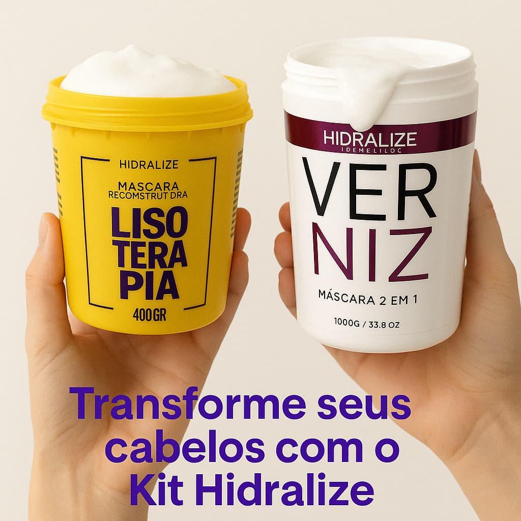 Kit Máscara Lisoterapia Banho de Verniz 2 em 1 | Nutrição, Força e Brilho Intenso