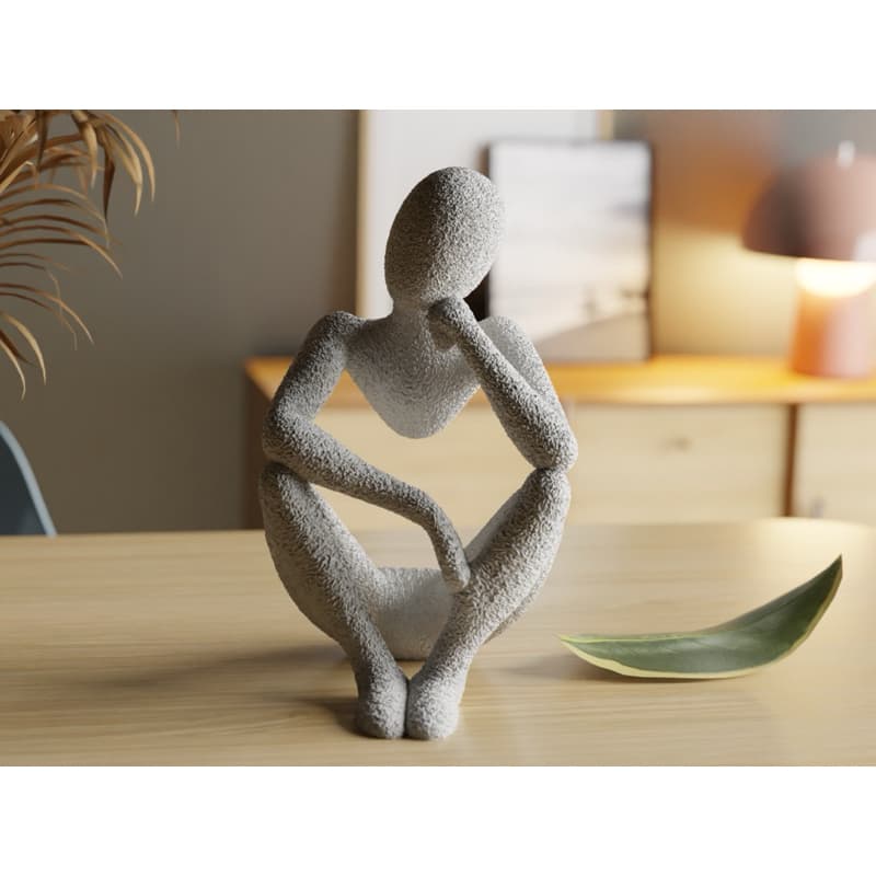 Escultura Minimalista 3D (O Pensador)