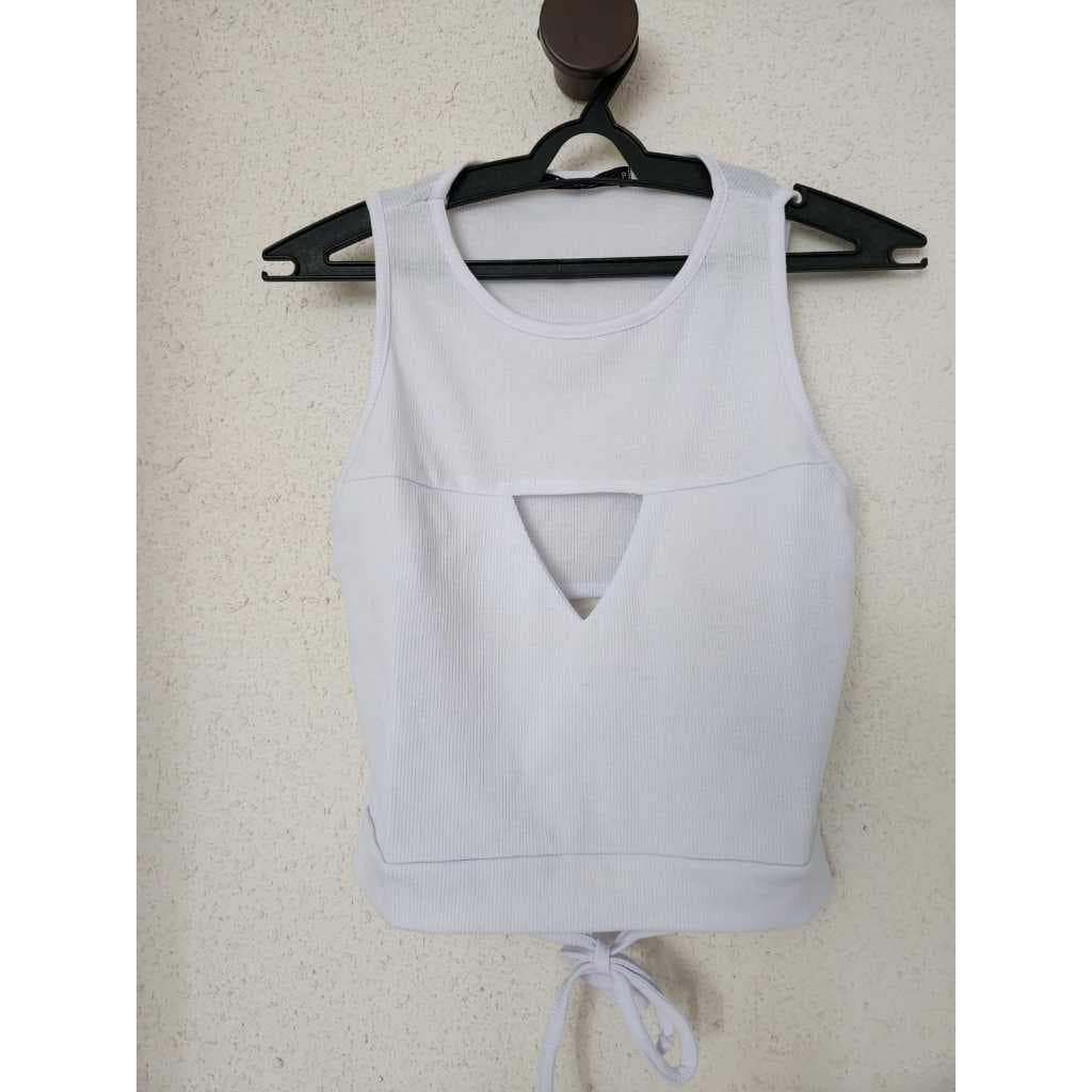 Cropped branco em ribana