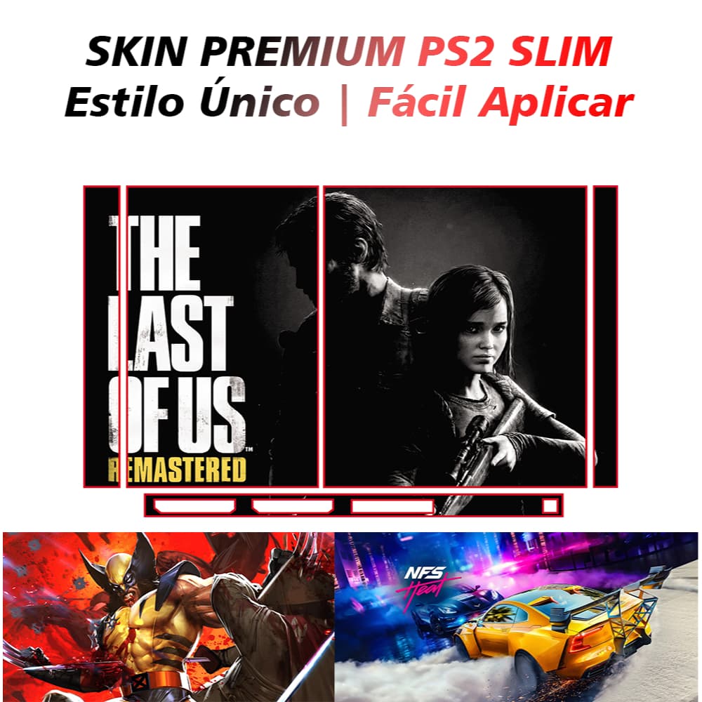 Skin Adesivo PS2 Slim 7000 a 9000 | Qualidade 4K, Sem Bolhas, Fácil Aplicação, Design Exclusivo