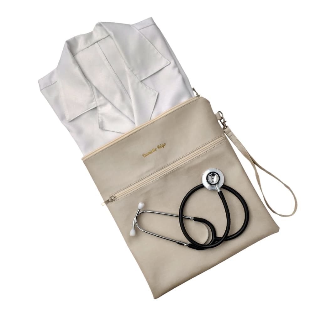 Porta jaleco e estetoscopio personalizado enfermagem medicina veterinaria fisioterapia necessaire
