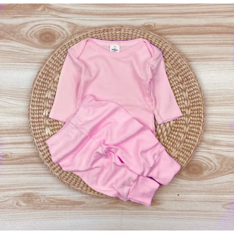 Bodie Manga Longa e Calça Mijão Vira Pé Bebê Inverno 100% Algodão Confortável e Fofo Menino Menina