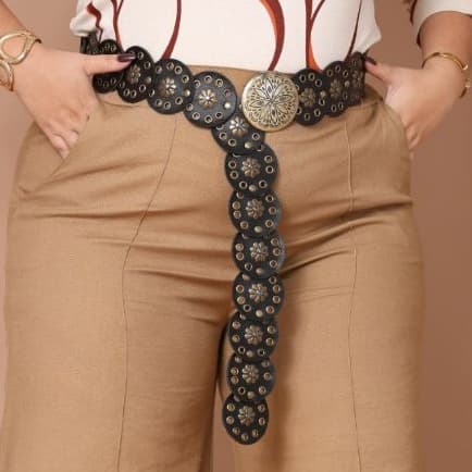 CINTO BOHO CHIC COM FIVELA  TENDENCIA
