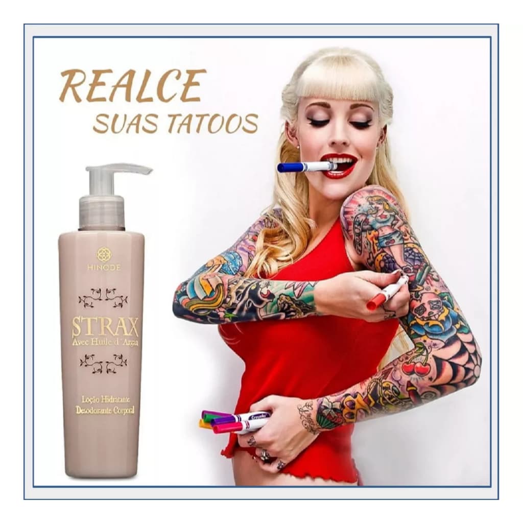 Creme Hidratante Loção Para Tatuagem Anti Desbotamento Strax