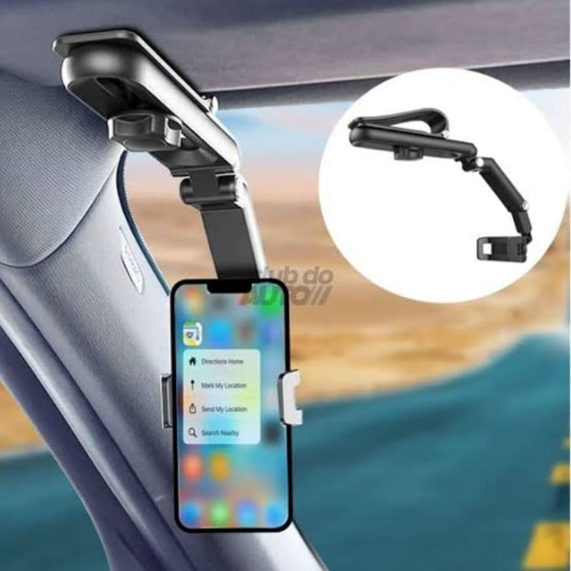 Suporte Celular Quebra Sol Veicular | Rotação 360° 🚗📱