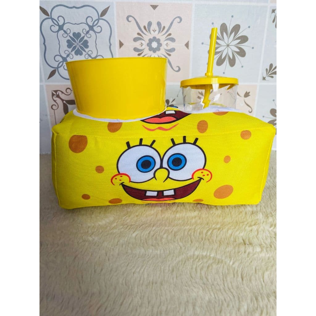 KIT CINEMA BOB ESPONJA  ALMOFADA + BALDE + COPO