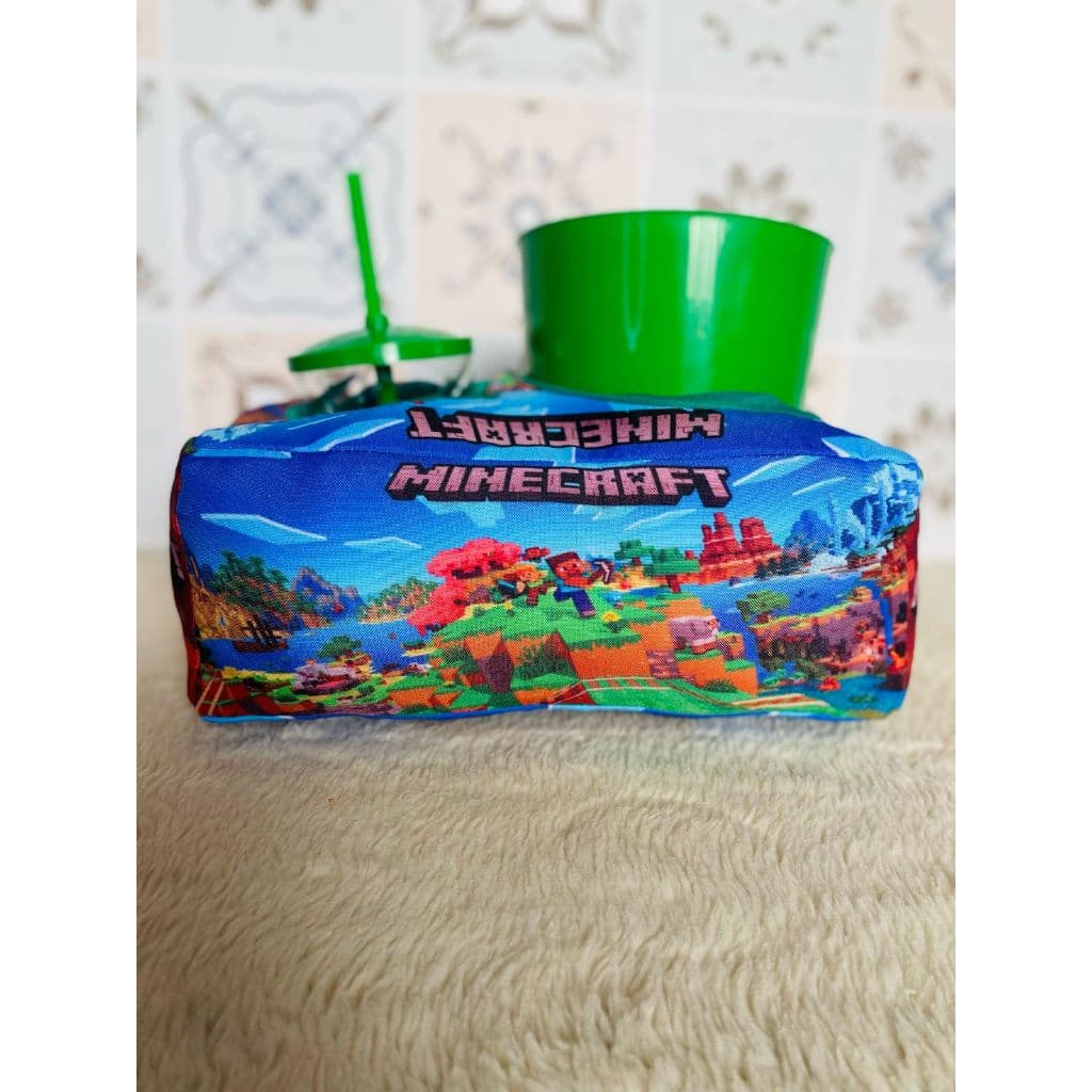 KIT CINEMA MINECRAFIT ALMOFADA + BALDE + COPO