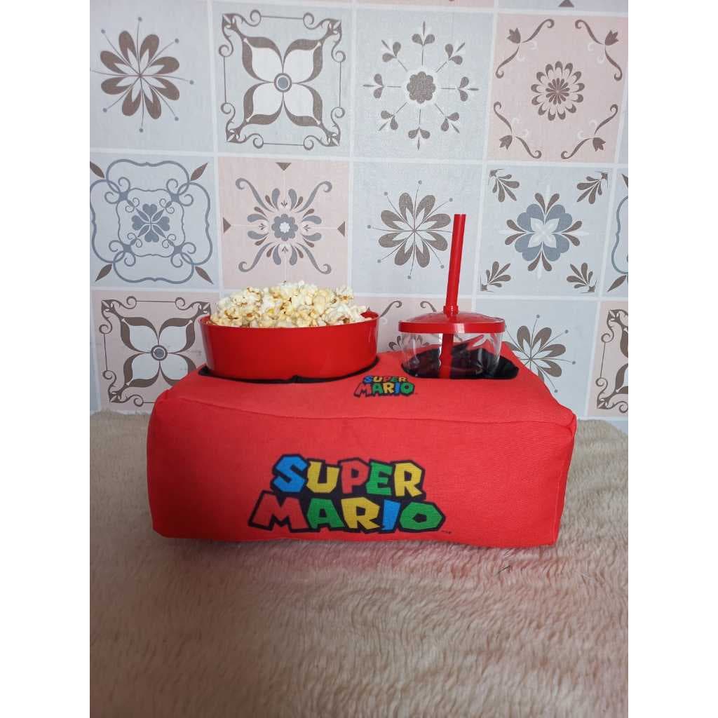 KIT CINEMA SUPER MARIO ALMOFADA + BALDE + COPO