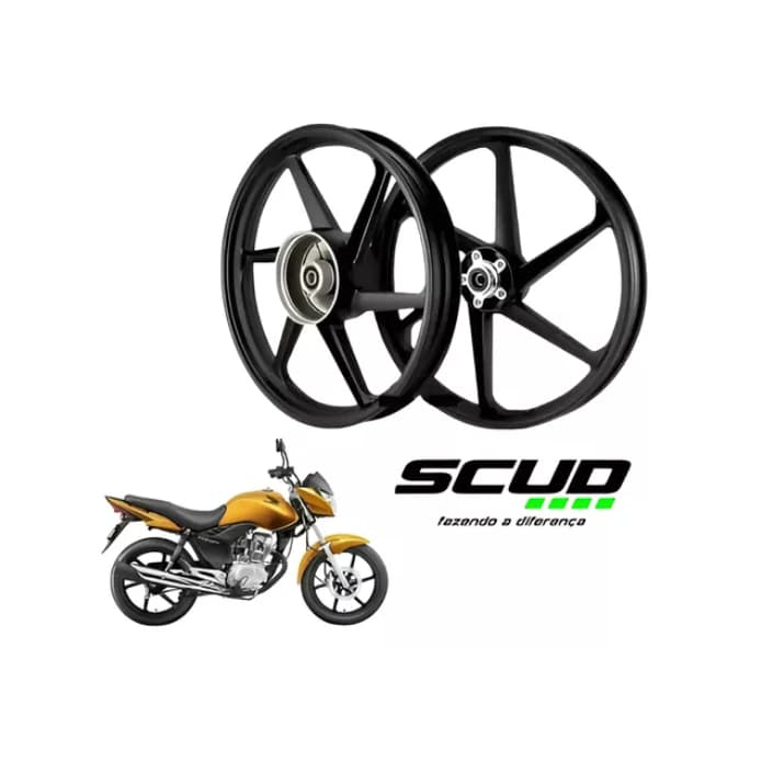 Roda Liga Leve Cg 150 Titan 2004-2013 Freio Disco Scud Par