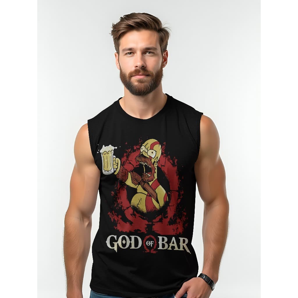 Camiseta Dry Fit Masculina UV 50+ God Of Bar Estampada Academia Corrida Treino Casual