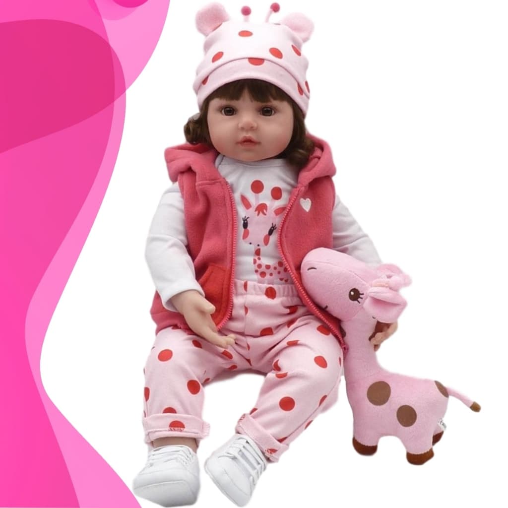 Bebe Reborn Realista Corpo de Silicone Com Pelucia New Happy