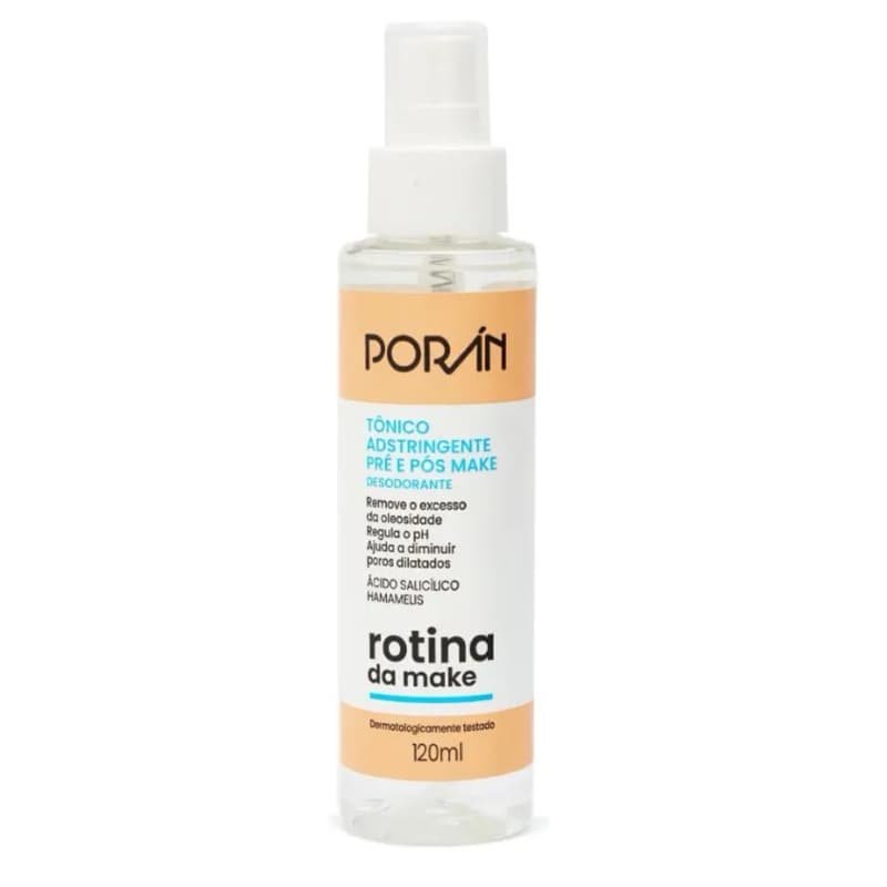 Tônico Adstringente Pré e Pós Make - Porán