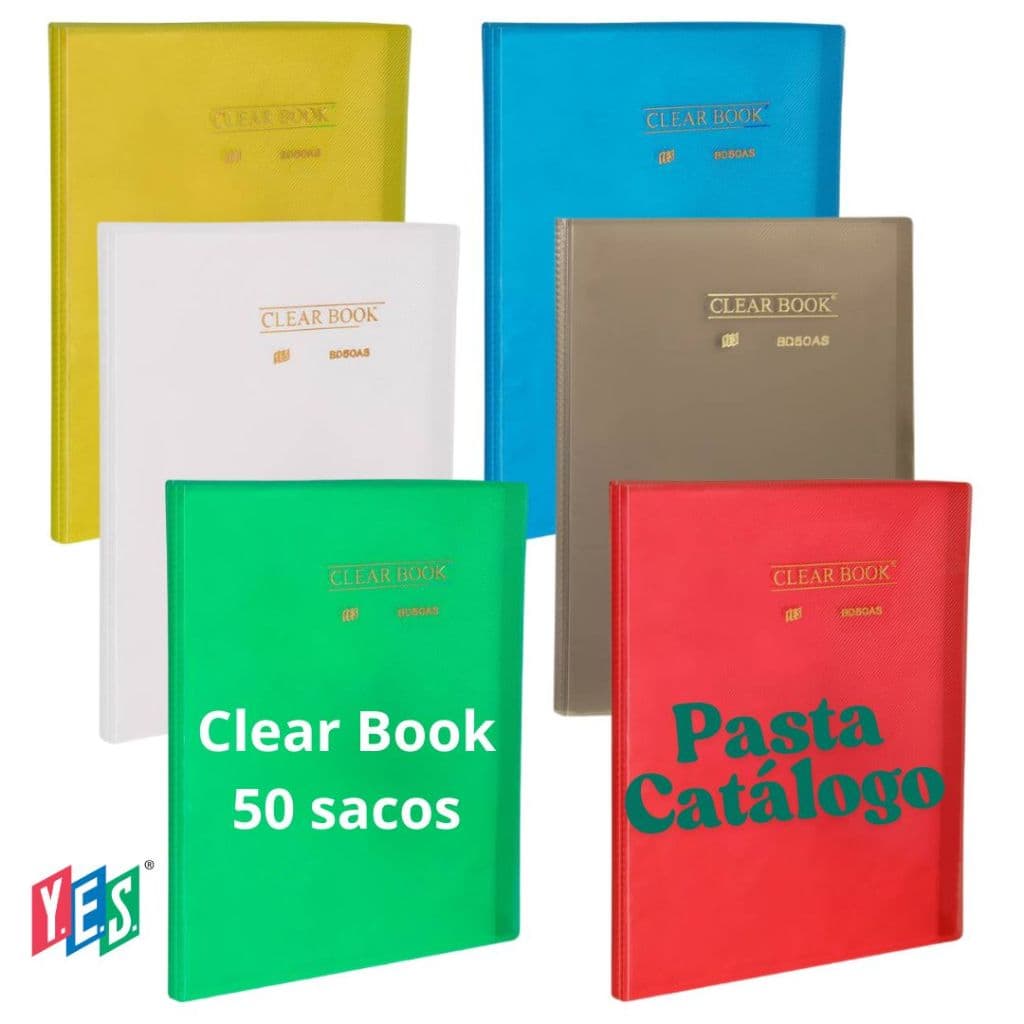 Pasta Catálogo 50 folhas YES Clear Book A4 BD50AS