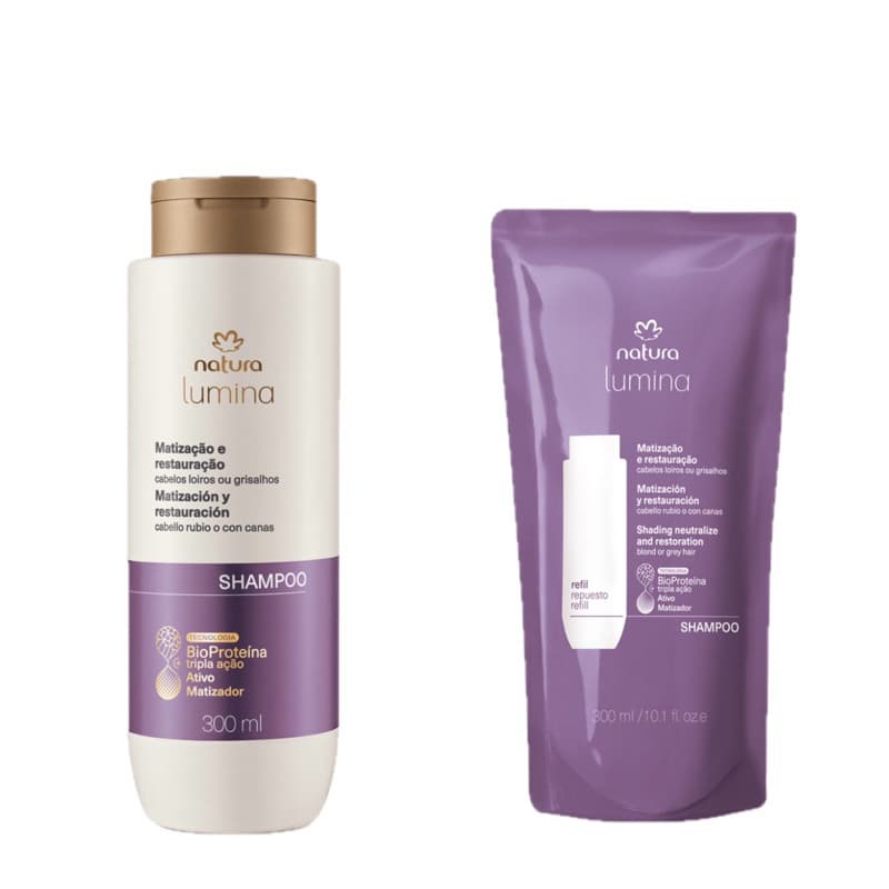 Shampoo Refil Matizador Kit Lumina Natura