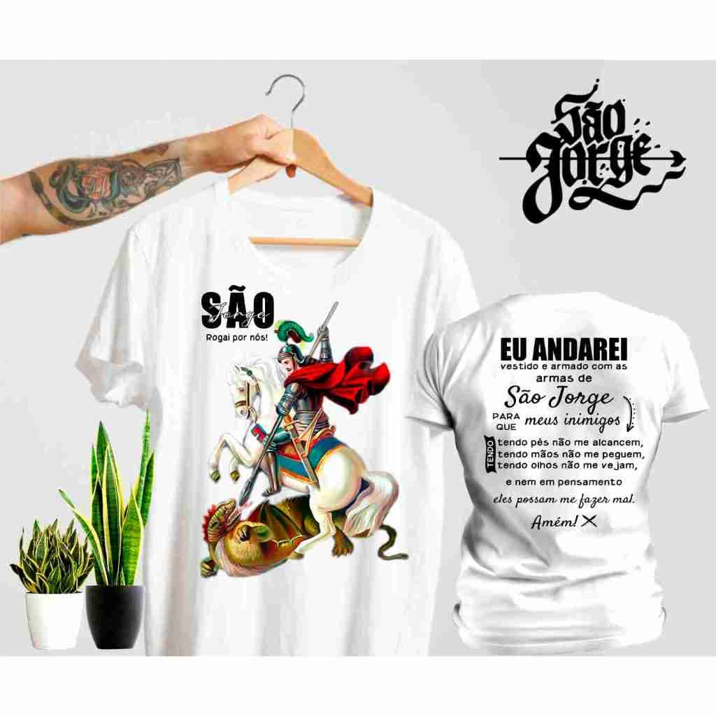 CAMISETA T SHIRT SALVE JORGE SÃO JORGE GUERREIRO