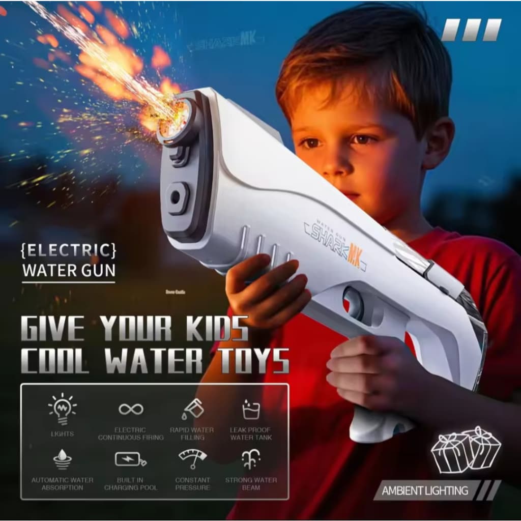 Shark MK Pistola Eletrica de Água Sucção Automática bateria Recarregável grande Capacidade