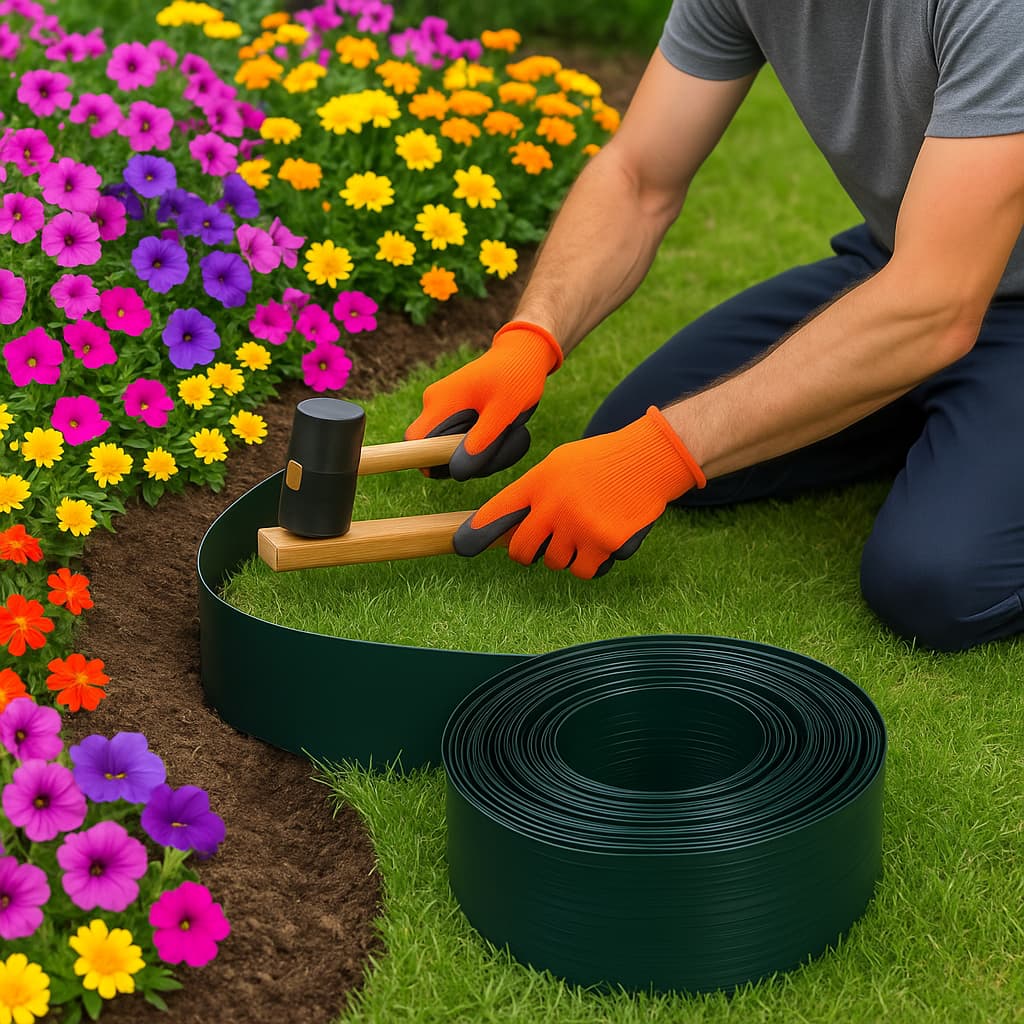Limitador de Grama Separador de Jardim Divisor Canteiro 10 Centimetros Altura