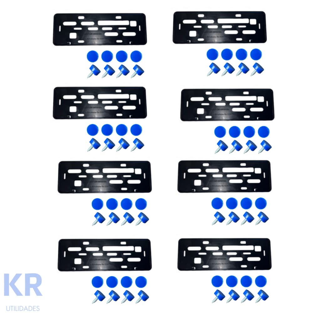 kit para 4 carros Suporte placa mercosul para carro + kit instalação e lacre antifurto!!