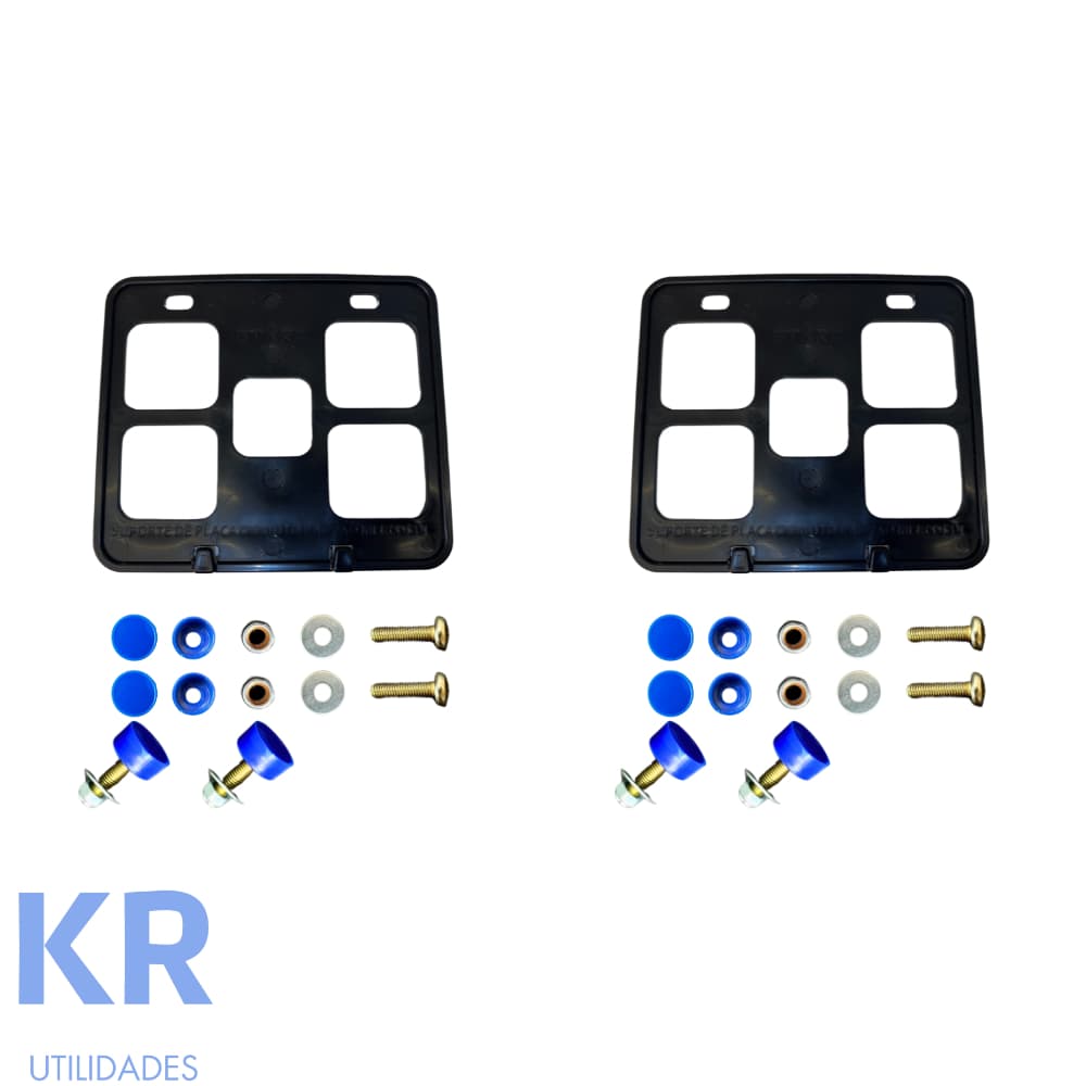 kit 2 Suporte placa mercosul p moto + kit para instalação lacre antifurto!!