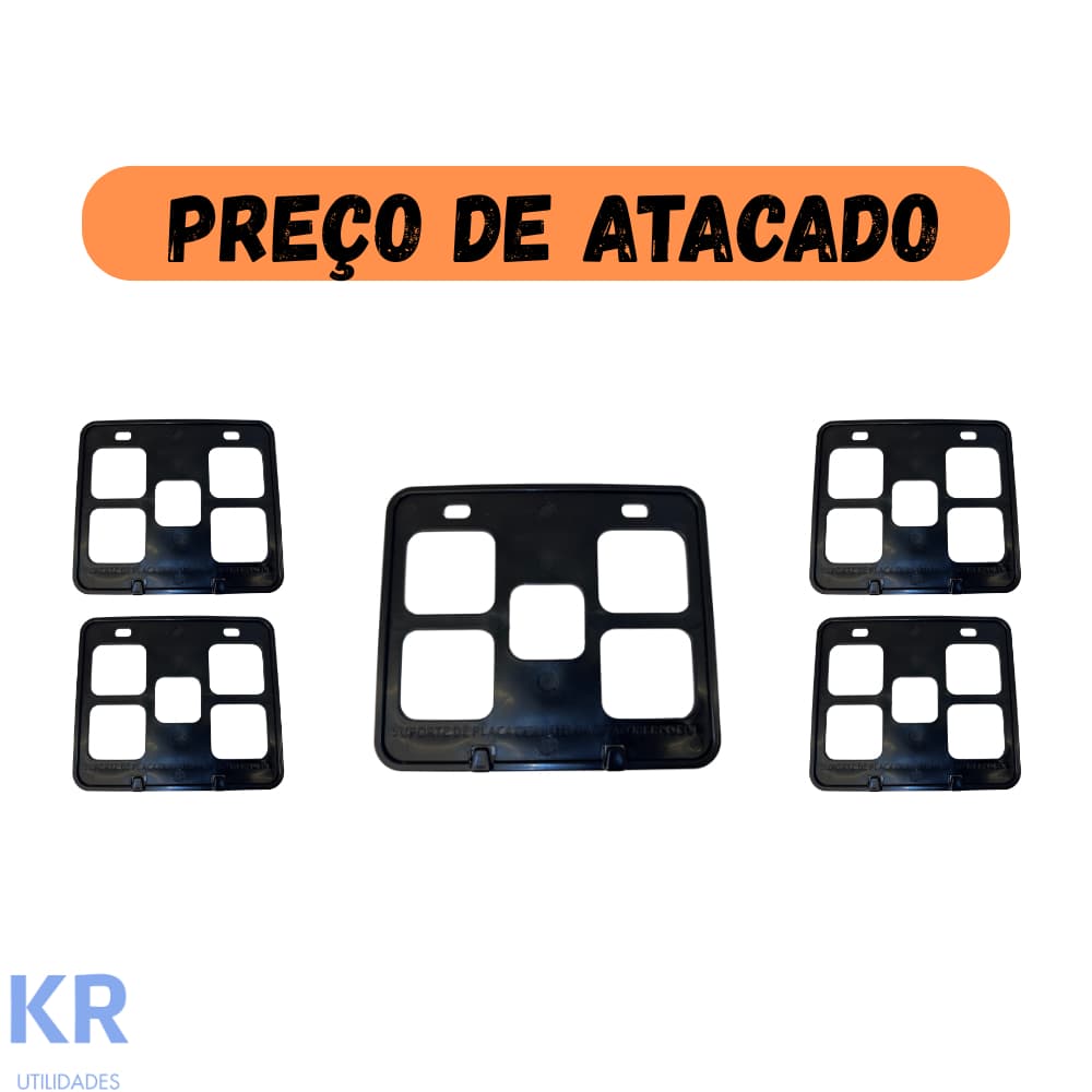 kit 05 suporte moldura placa moto padrão mercosul contran cg titan fan pcx cb xre nmax